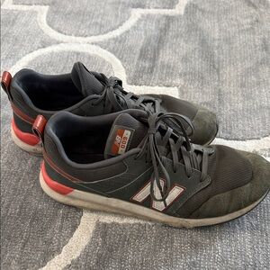 New Balance Men’s Gray and Red Athletic Sneakers